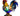 Ranley Rooster Stained Glass Table Lamp Multicolour Resin Night Light