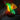 Ranley Rooster Stained Glass Table Lamp Multicolour Resin Night Light