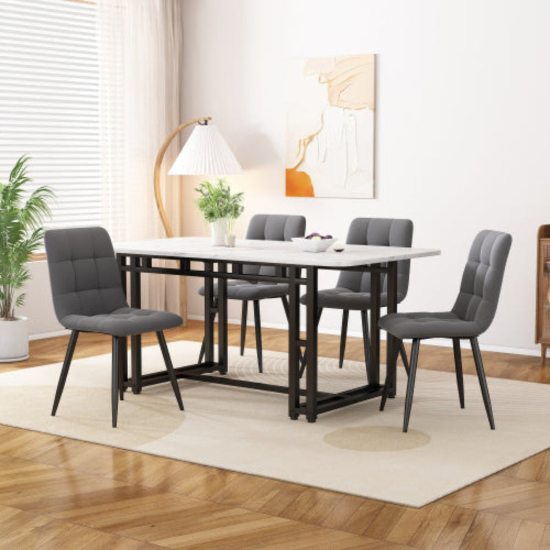 Metal Frame Rectangular Dining Table Modern Kitchen Table – Fruits of ...